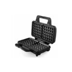 Sokany Large Waffle Maker 1000 Watt 2 Slices Silver × Black SK-BBQ-225