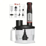 Mienta Essentials Pro 10 in 1 Hand Blender 1500ml 1000W With Attachments Black HB111238A