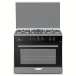 Fresh Jumbo Mirror Plus Cooker 5 Burners Gas Digital Touch Black 12847