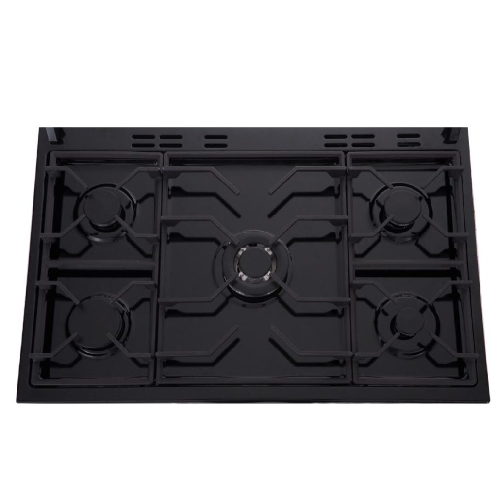 Beko Gas Cooker 5 Burners Black x Silver GGR1511DXNBE