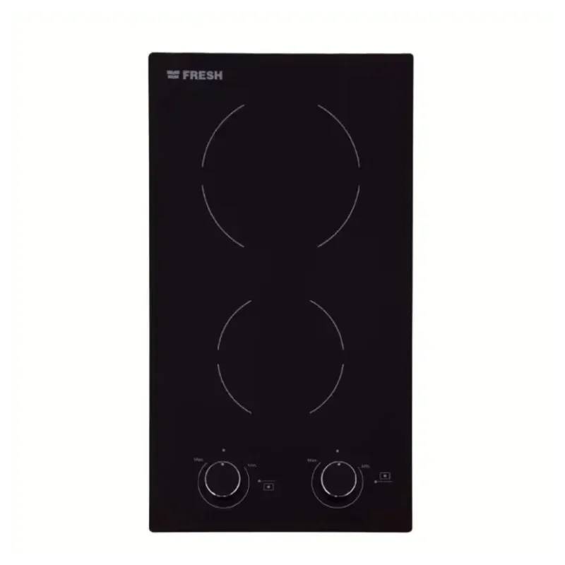 Fresh Built-In Electric Hob 2 Burners Black 13942