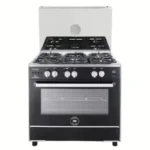 Unionaire Gas Cooker 5 Burners Black x Silver C69SS-GC-511-ICFS-FC-2W-AL