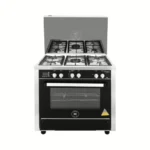 Unionaire I Cook Pro Smart Control Gas Cooker 5 Burners  Black x Silver C69SS-2GC-511-ITSFP-2W-AL