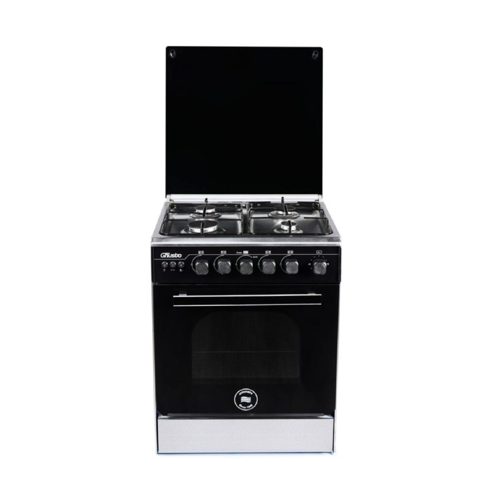 Unionaire Gas Cooker 4 Burners Black C66SVGC-427-SOF-GUP-AL