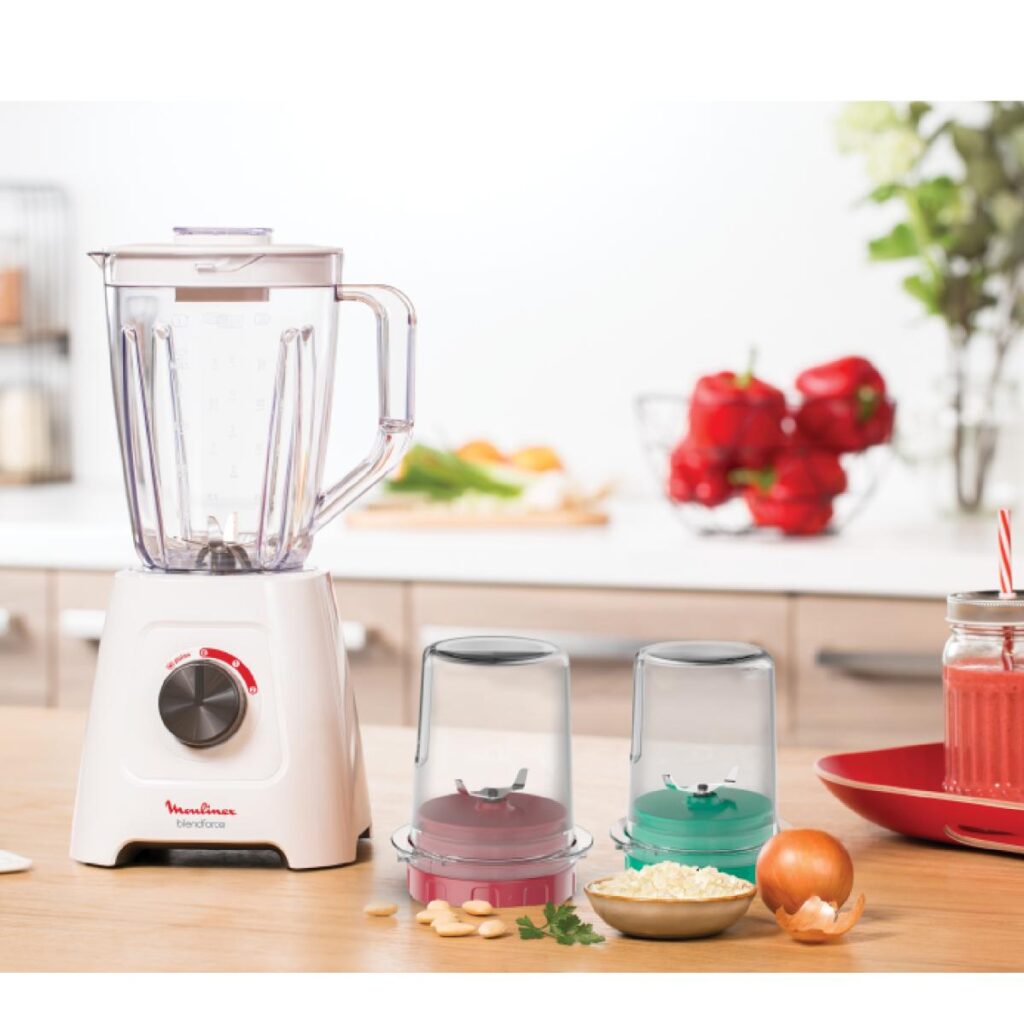 Moulinex Blend force Blender 2 Liters 800 Watt White with Attachments LM4231EG