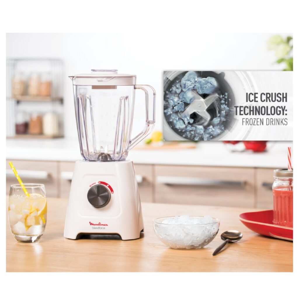 Moulinex Blend force Blender 2 Liters 800 Watt White with Attachments LM4231EG