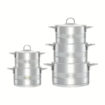 Stainless steel cookware set, 10 pieces, Nouval Lusso