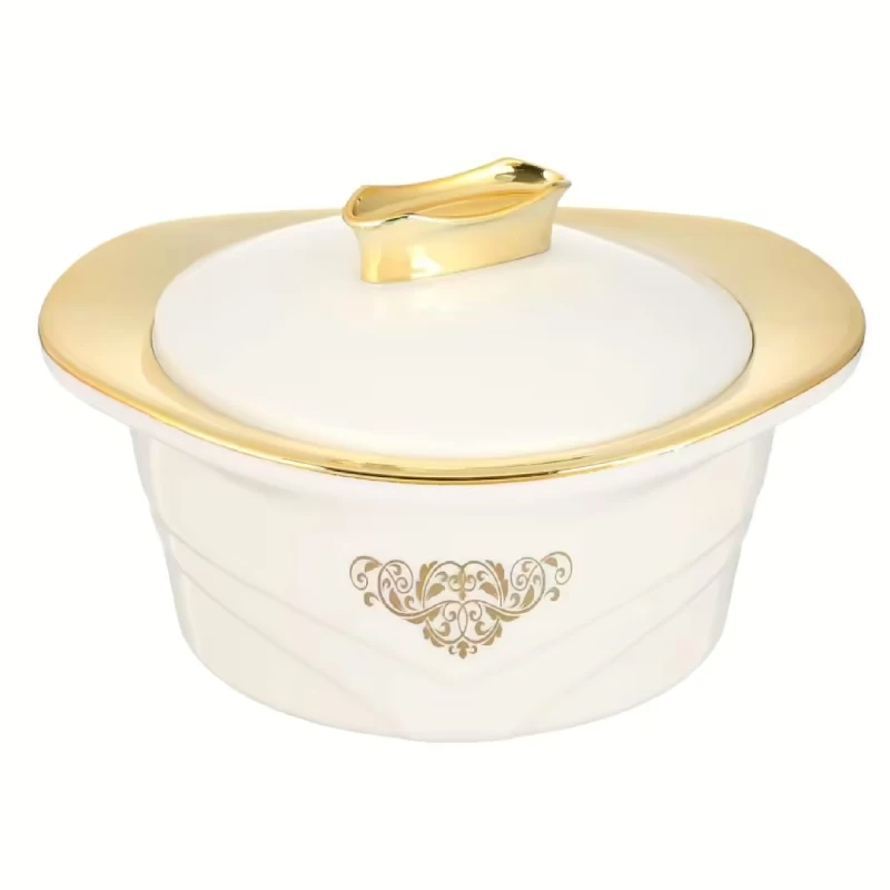 Spark Gold 4-Piece Food Container Set Pelicano 4-Piece Food Container Set - White and Gold