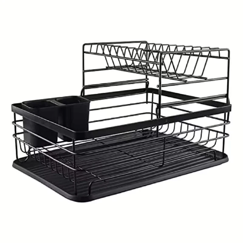 Dish Drying Rack Kitchen Organizer Holder Large Anti-Bacterial Dishware Holder (Style A), Hard Alloy Plastic, Multi Color