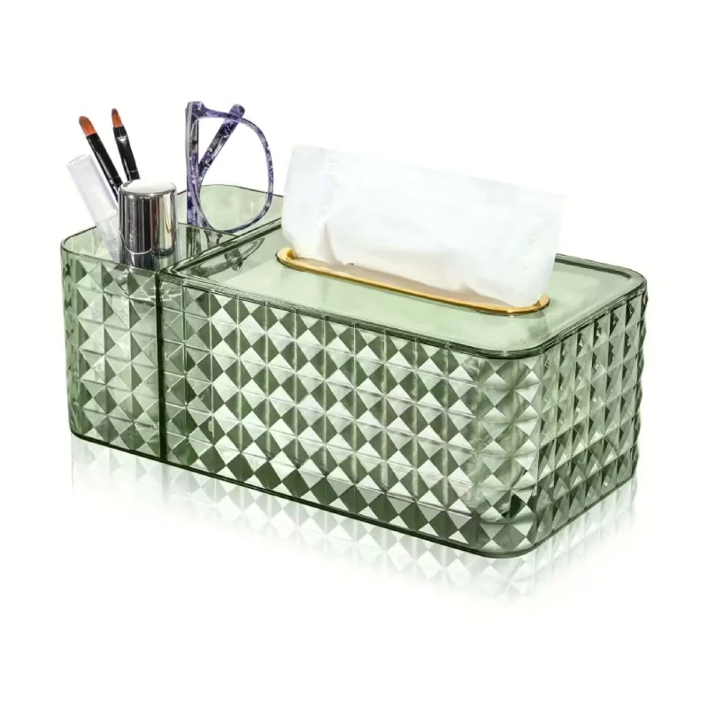 Acrylic multi-use tissue boxes