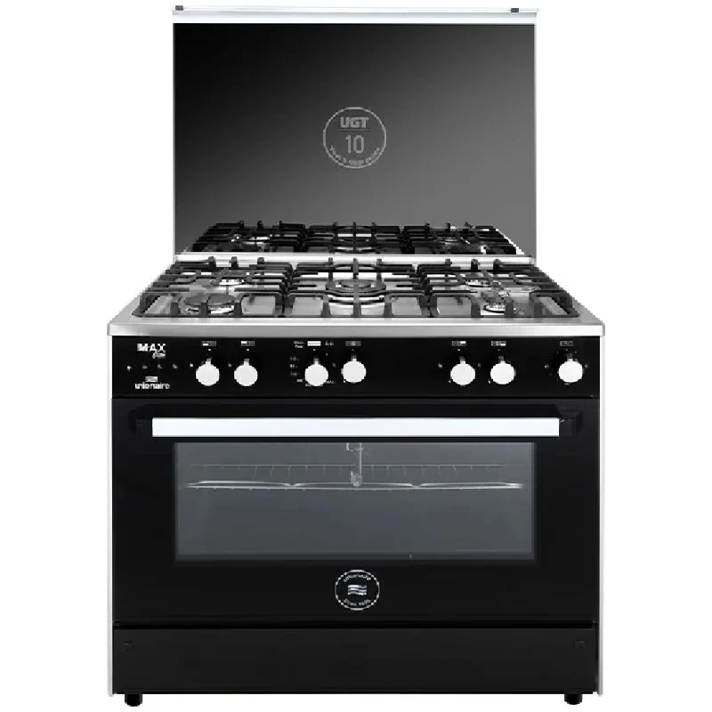 Unionaire Cooker Max Elite 5 Burners Gas Full Safety with Fan Stainless Steel C69SS-GC-511-ITSF-2W-ME-AL