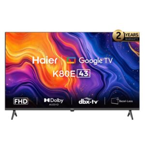 تلفزيون هاير سمارت LED بدقة FHD مقاس 43 بوصة مع ريسيفر مدمج H43K80EF