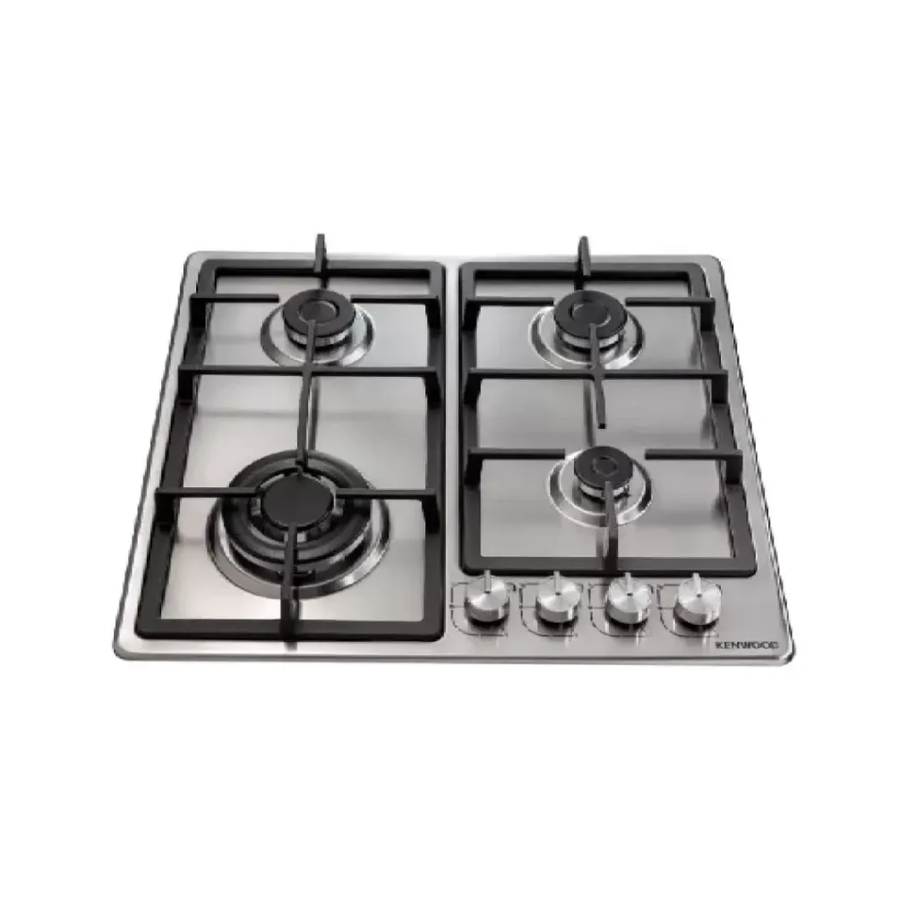 Kenwood Built In Hob 60 Cm Gas 4 Burners  Stainless Steel  HOB60.000SS