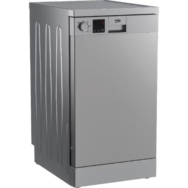 Beko Dishwasher 10 place settings Freestanding Slimline Silver DVS05020S