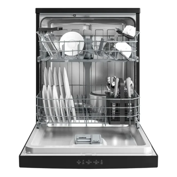 Beko Freestanding Dishwasher 14 place settings 60 Cm 5 Programs Full Size Steam Black BDFN15421B