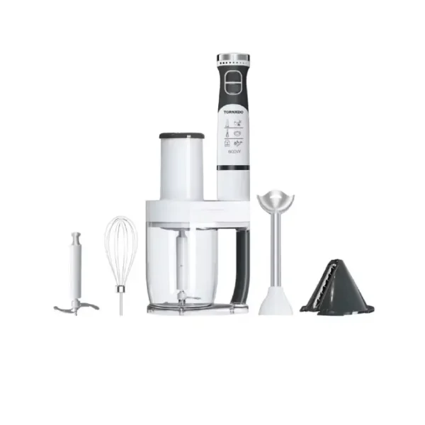 Tornado Hand Blender Chopper Whisk 600 Watt White HB-600WBT