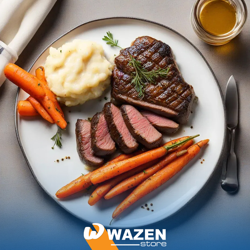 Enjoy a Healthy Meal: Grilled Steak, Mashed Potatoes, and Roasted Vegetables with the Help of Electrical Appliances