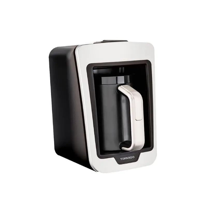 Tornado Coffee Machine 0.33 Liter Automatic Turkish  White x Black TCME-100 W