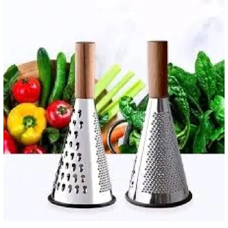 Pyramid Grater Stainless Steel with Wooden Handle