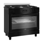 Beko Gas Cooker 5 Burners 90 Cm Black BGGR11225GB