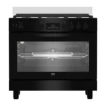 Beko Gas Cooker 5 Burners 90 Cm Black BGGR11225GB