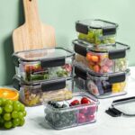 Set Of 6 Pieces Acrylic Fridge Containers