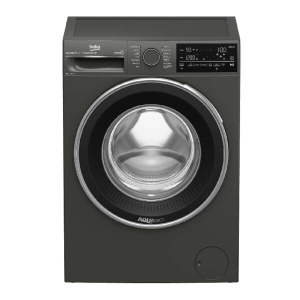 غسالة بيكو 12 كيلو 1400 لفه رمادى واى فاى وبلوتوث INV بخار B3WFU51240MCI