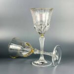 Glass set Adigo crystal with gold fill