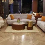 Hord Luxury Sofa Set In Red Beechwood