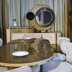 Jolie Dining Room Set - Premium Red Beech & Pine Wood with Turkish Accessories