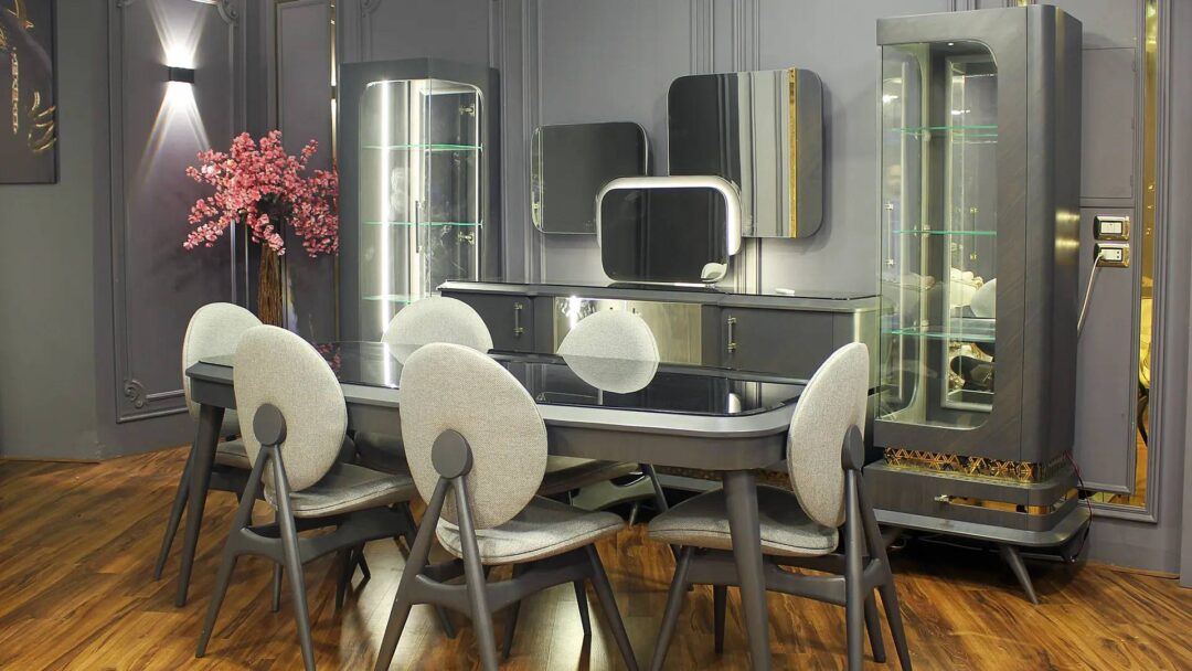 Shadows Dining Room Set - Red Beech & Moski Wood with Natural Veneer