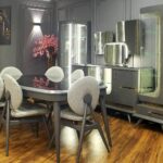 غرفة سفرة شادو مودرن من خشب الزان الأحمر والموسكي بقشرة طبيعية