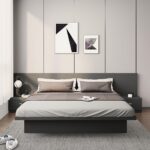 Wooden Bed Red Beech & Natural Conter Grey