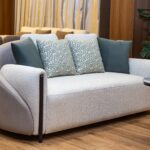 Kent 5 Piece Sofa Set in Red Beech Wood with Imported Fabric