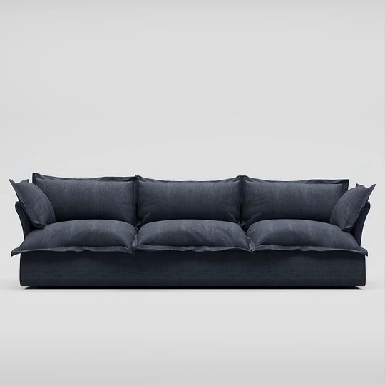 كنبة ثلاثية - هيكل خشب زان أحمر وسفنج عالي الكثافة - 295×100×80 سم