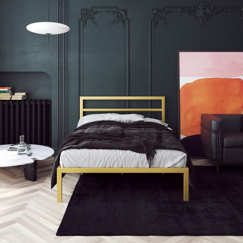 سرير ستيل Bed.16 + خشب ملل 200×120 سم