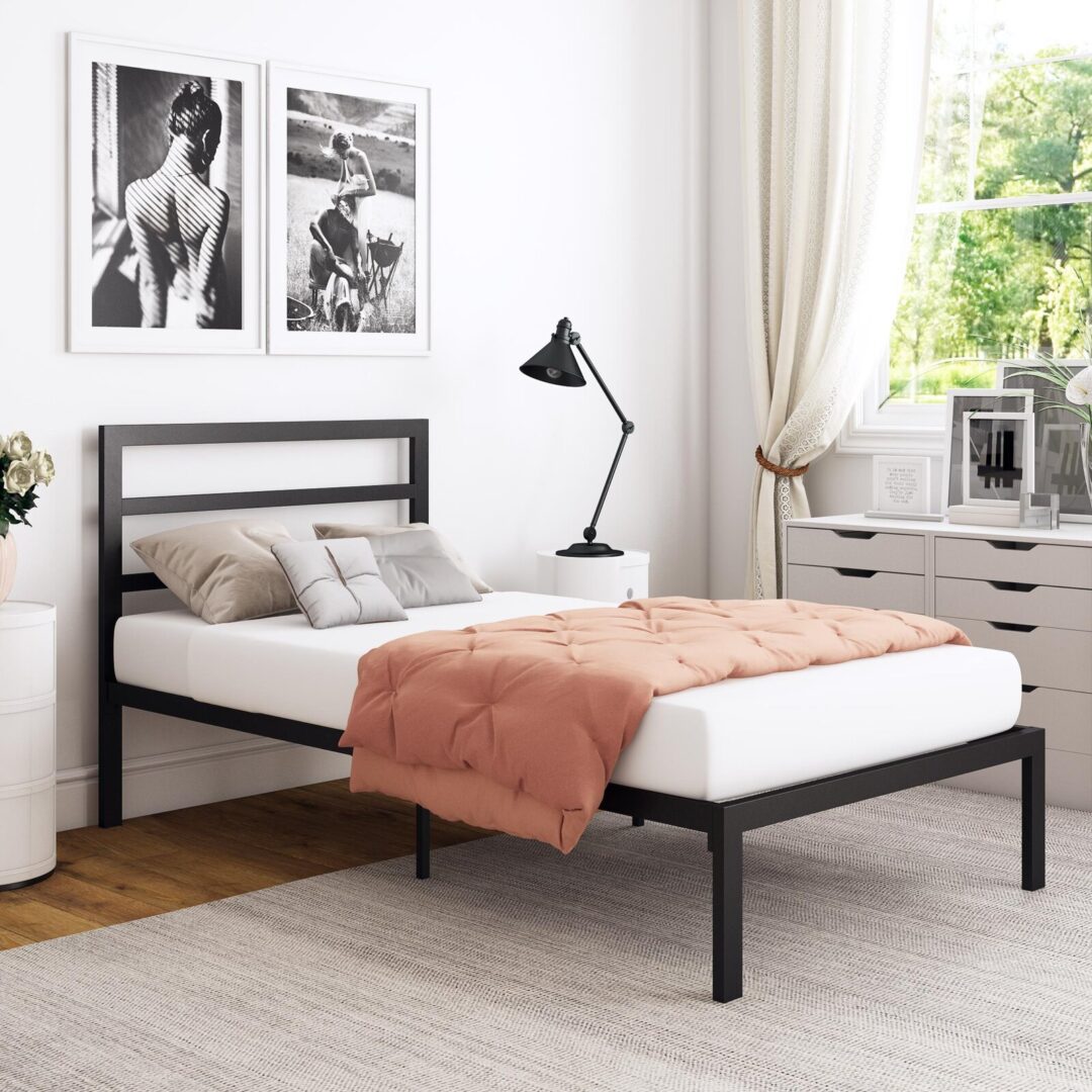 سرير ستيل Bed.17 + خشب ملل 200×120 سم