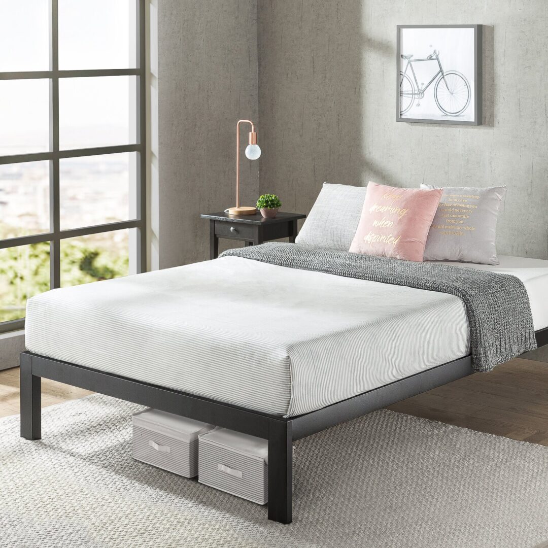 سرير ستيل Bed.18 مع قاعدة خشب ملل مقاس 200×120 سم