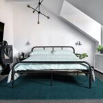 سرير ستيل مع الواح خشبية 200×160 سم Bed.19