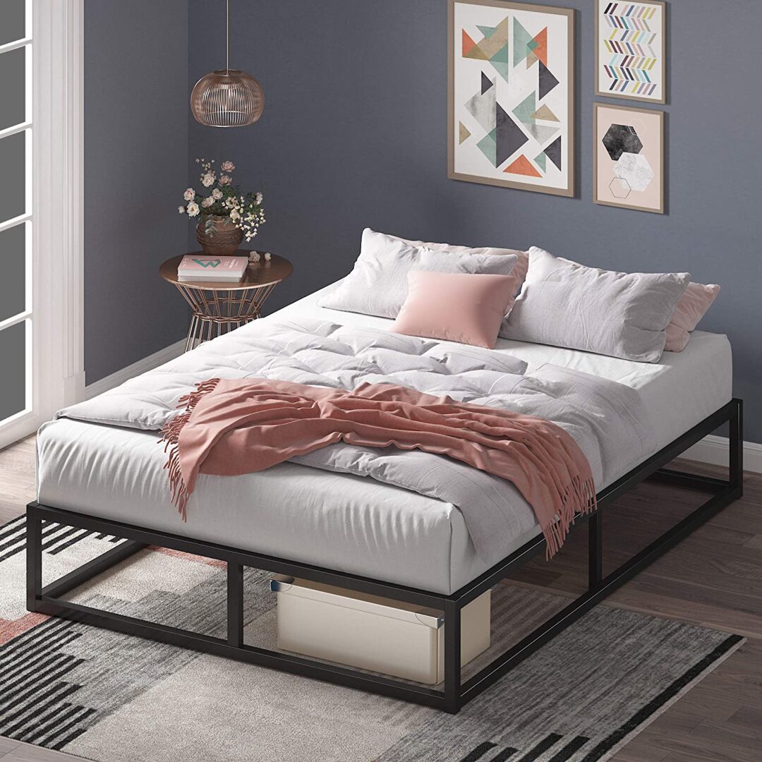 سرير ستيل Bed.2 مع قاعدة خشب ملل مقاس 200×140 سم