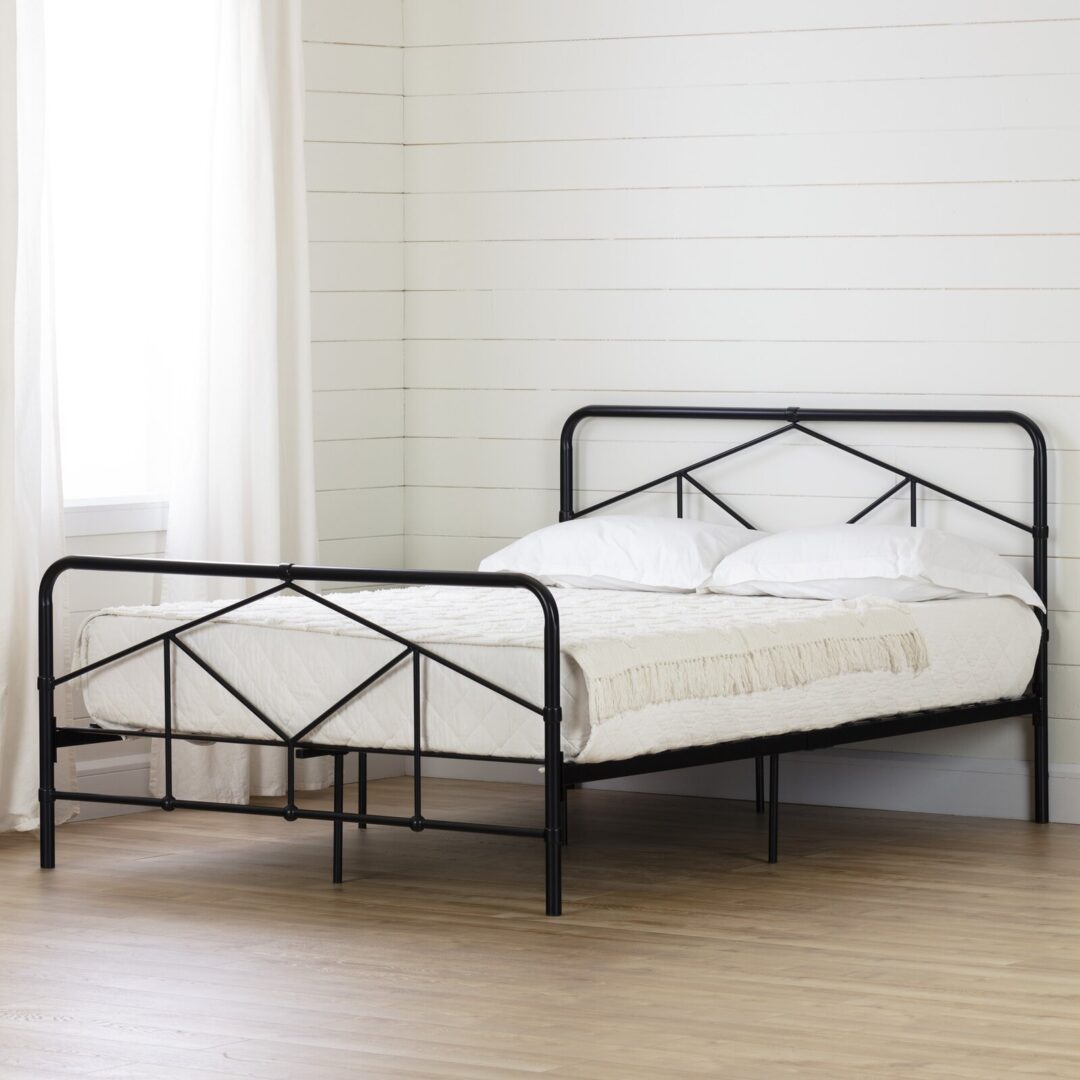 سرير ستيل مع شرائح خشبية 200×140 سم Bed.2