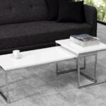 Set of 2 Center Tables Steel & Carrara Marble CT.44