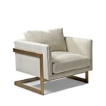 Upholstered Steel Chair - Chair.3 - 80×60×75 cm