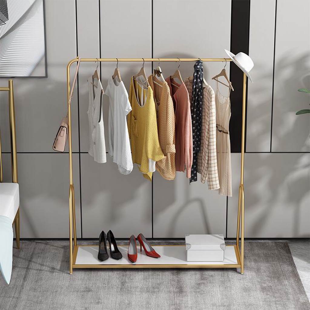 شماعة ملابس ستيل بقاعدة MDF 100×40×180 سم Cloths Hanger.13