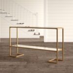 كونسول ستيل بسطح زجاج مقاس 140×40×90 سم Console.13