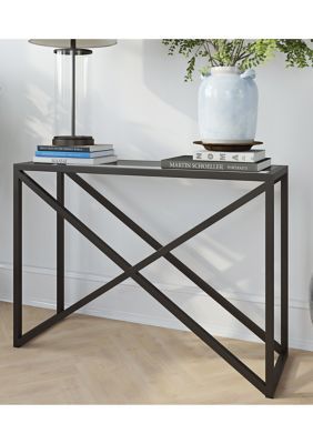 Steel Console Table - Console.20 - With Glass Top 110×40×90 cm