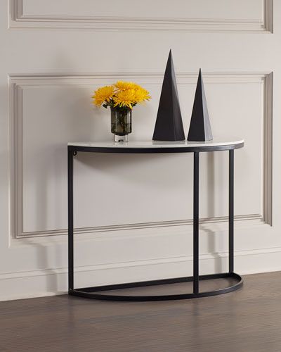 كونسول عصري بإطار ستيل ورخام كرارة Console.26