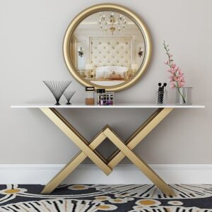 كونسول بإطار ستيل ورخام كرارة