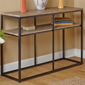 كونسول عصري بإطار ستيل وخشب MDF بطبقة إلكترواستاتيك