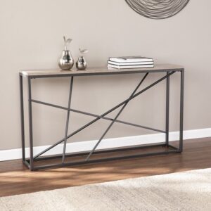 كونسول عصري بإطار ستيل وخشب MDF بطبقة إلكترواستاتيك
